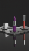 Rich violet matte lipstick