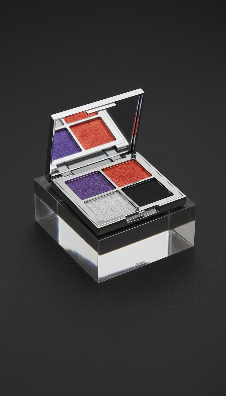 Platinum silver eyeshadow quad