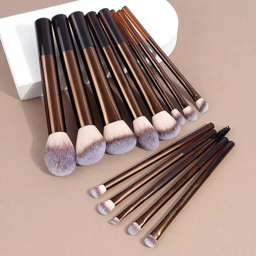 13PCS Makeup Brush Set Foundation Concealer Powder Eyeshadow Blush Brush Kabuki Blending Cosmetic Beauty Tool for Face