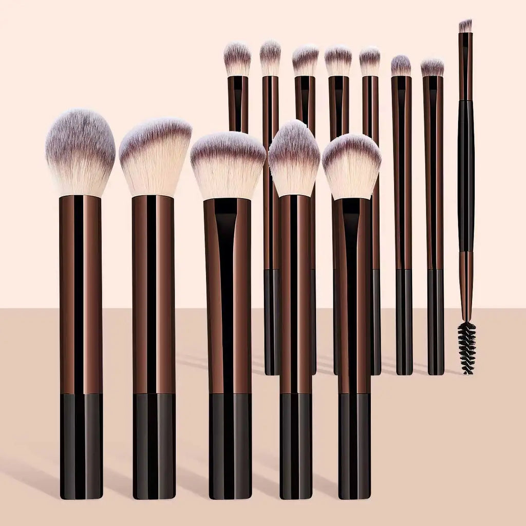 13PCS Makeup Brush Set Foundation Concealer Powder Eyeshadow Blush Brush Kabuki Blending Cosmetic Beauty Tool for Face