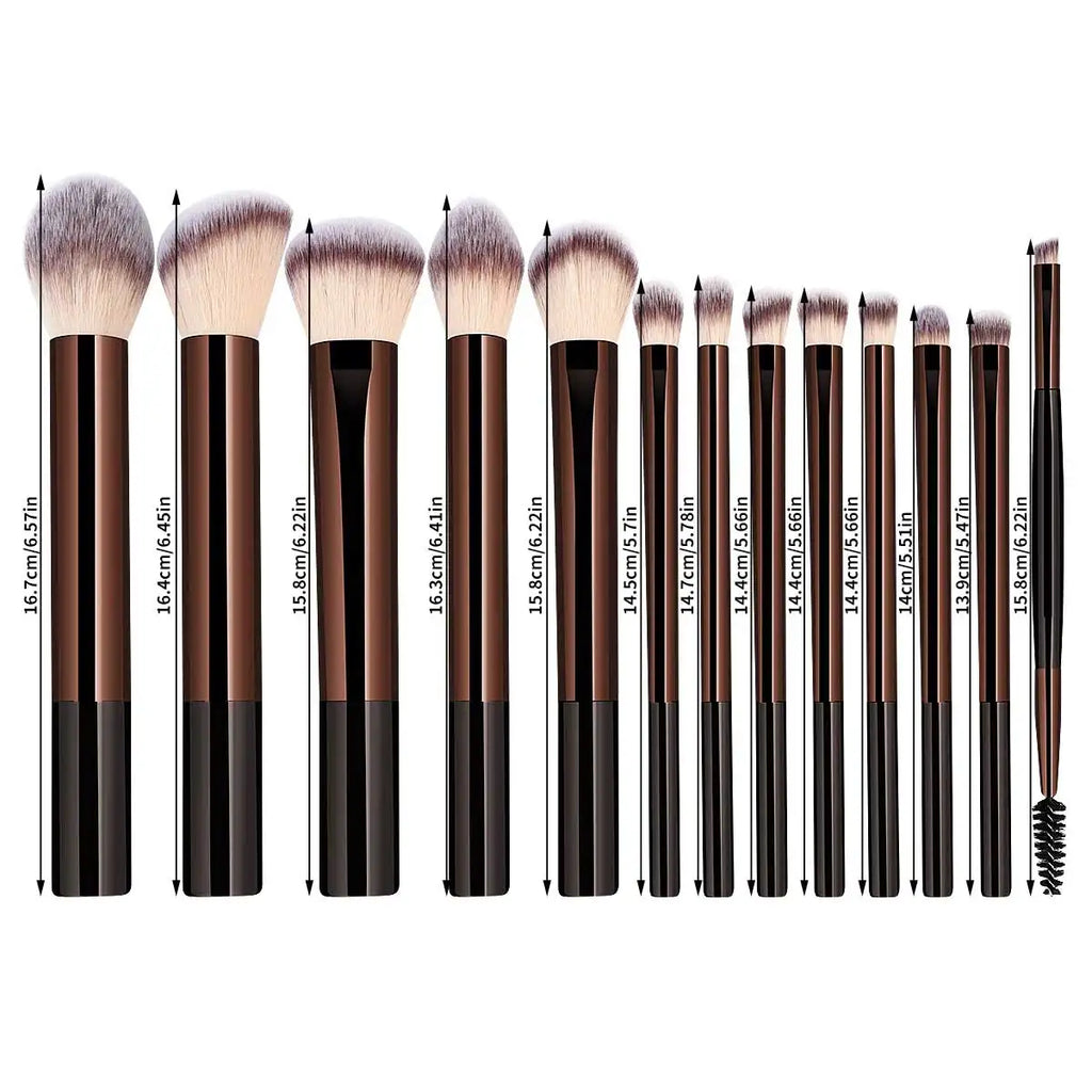 13PCS Makeup Brush Set Foundation Concealer Powder Eyeshadow Blush Brush Kabuki Blending Cosmetic Beauty Tool for Face